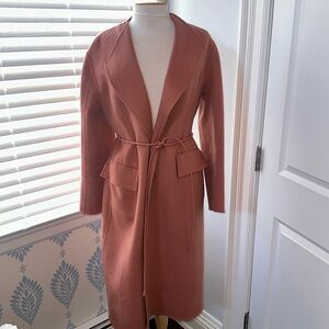 ZIMMERMANN DUSTY ROSE PINK WOOL COAT SIZE 3
